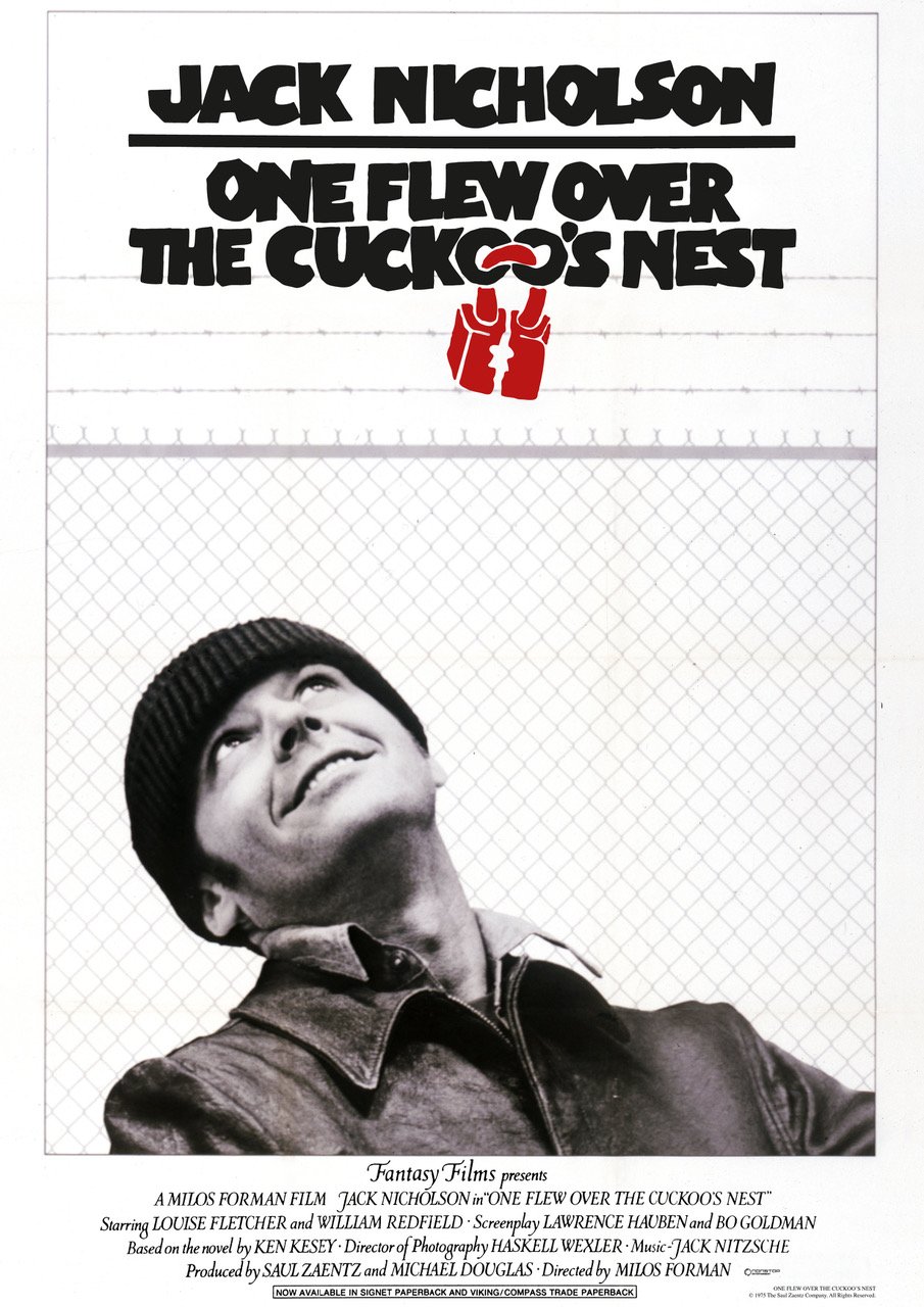 Omslag till filmen: One Flew Over the Cuckoo's Nest